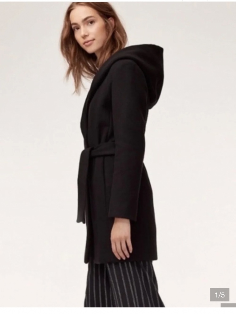 🩷 beautiful black wool blend hooded coat 🩷🩷